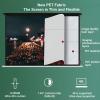 60''/72''/84'' Manual Pull Down Projector Screen, 16:9 HD Retractable Projection Screen for Home Cinema Theater School Office Presentation Outdoor Indoor(84IN) view 3