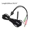 SPONGL Headset Cable,Replacement UNP PC Cable for Game, PC 373D,GSP350 Gaming Headphones Long Lasting and Cord view 3