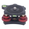 Camera Tripod Leveling Base, 3/8 Inch Thread Angle Adjustment Bubble Level Camera Tripodtriple Wheel Leveler for Macro Panoramic Photography view 1