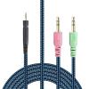 SPONGL Audio Cable,Replacement UNP PC Cable for Sennheise Game GSP350 GSP500 GSP600 GSP670 Gaming Headphones Long Lasting view 1