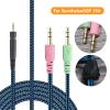 SPONGL Audio Cable,Replacement UNP PC Cable for Sennheise Game GSP350 GSP500 GSP600 GSP670 Gaming Headphones Long Lasting view 2