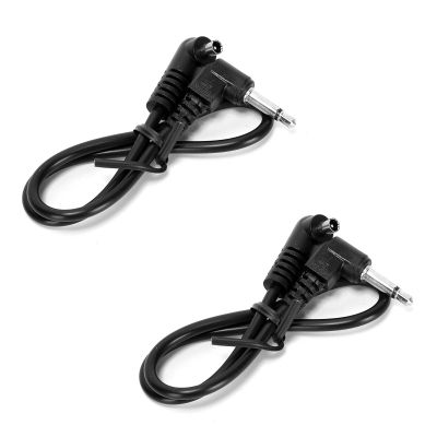 Ruimou 2Pcs 3.5mm Plug to Male Flash PC Sync Cord Cable 30cm for Outdoor/Studio Photography