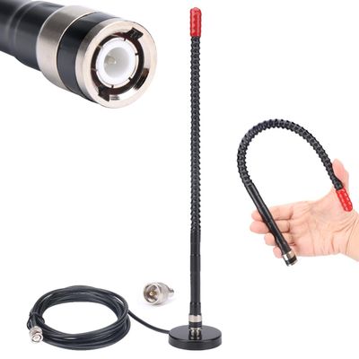 CB Radio Antenna Magnetic Mount Whip Soft 27MHz CB Antenna Kit with PL259 BNC Male Adapter Compatible with Cobra Uniden Midland Maxon Car Mobile Truck Vehicle Portable Handheld CB Radios