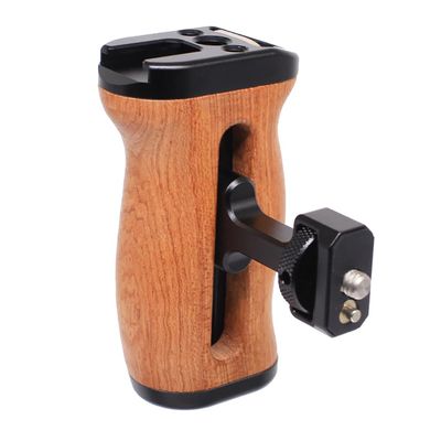 FEICHAO Camera Side Handle 1/4 Screw Wooden Grip for DSLR Camera Cage Photography Expansion Accessories