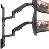 ARES WING Dual Monitor Wall Mount for 17-49 Inch Ultrawide Screens, Heavy Duty Wall Mount Monitor Arm Holds 44 lbs Each, Fully Adjustable Gas Spring Monitor Arm, 75x75/100x100 VESA Mount, Black view 1