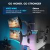 ARES WING Dual Monitor Wall Mount for 17-49 Inch Ultrawide Screens, Heavy Duty Wall Mount Monitor Arm Holds 44 lbs Each, Fully Adjustable Gas Spring Monitor Arm, 75x75/100x100 VESA Mount, Black view 2