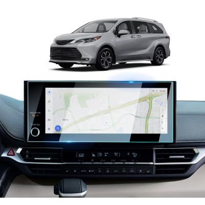 2025-2026 Sienna Screen Protector For 2025 2026 Toyota Sienna (XLE/XSE/Limited/Platinum/Woodland Edition) 12.3Inch Touchscreen 2026 Sienna Accessories 9H Tempered Glass [NO Fingerprint&Scratches]