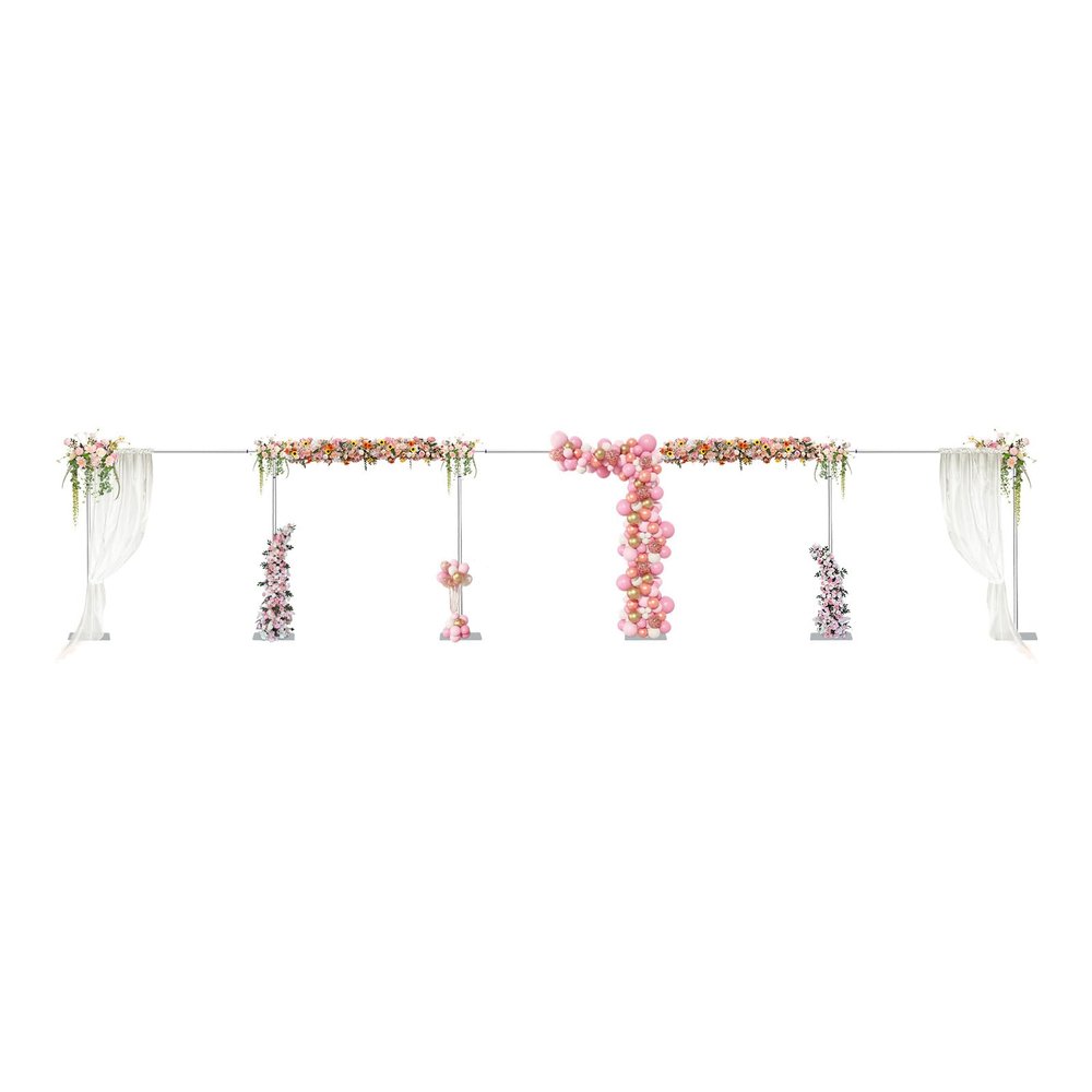 10ft x50ft Pipe and Drap Backdrop Stand Kit, Background Support System Curtain Frame,Heavy Duty Stand with Carbon Steel Base, Wedding, Party, Event, Photography and Exhibition