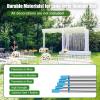 10ft x50ft Pipe and Drap Backdrop Stand Kit, Background Support System Curtain Frame,Heavy Duty Stand with Carbon Steel Base, Wedding, Party, Event, Photography and Exhibition view 3