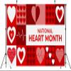 BELECO 9x6ft Fabric National Heart Month Backdrop Red Hearts Pattern Health Awareness Advocacy Events Background Heart Disease Prevention Speech Decorations Banner Photoshoot Props view 4