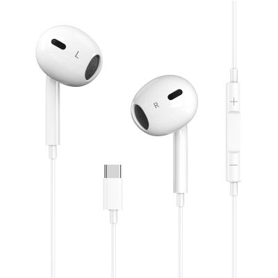 1 Pack-USB C Headphones for iPhone 17/16/15 Pro Earbuds Type C Wired Earphones with Mic & Remote Control Noise Cancelling for iPhone 17/16/15 Pro/Air/Pro Max, iPad Pro, iPad mini