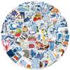 100pcs Aesthetic Summer Holidays Stickers, Blue Ocean Beach Waterproof Stickers Pack for Photo Album, Kindle, Laptop, Journal, Scrapbook, Water Bottle, Skateboard, Luggage view 1