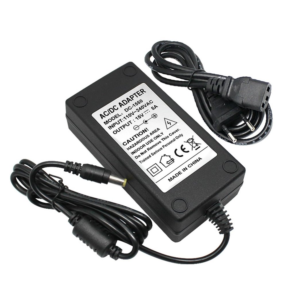 15V 3A 4A 5A AC/DC Adapter Switch Power Supply Charger EU US AC 110V 220V for LED Light Strips CCTV(3A,15V_EU Plug)