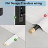 HiFind Premium 14 Gauge Flat Speaker Cable Wire 30 Ft White, OFC Electrical Low Voltage Audio Wire 14/2 AWG, Thin PVC CL2 in Wall Rated Outdoor for Home Theater, Car Stereo, Automotive view 3