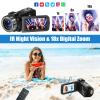 DINGIXOC 4K Camcorder Video Camera, 80MP HD Vlogging Camera for YouTube with IR Night Vision, 18X Digital Zoom, 3.0" IPS Screen, SD Card, 2 Batteries view 3