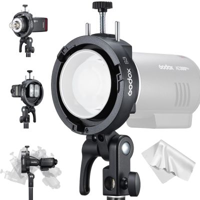 GODOX S3 Speedlite Bracket, , Adjustment Angle90,Umbrella Hole, Bowens Mount Holder for Godox AD200Pro II AD300Pro II AD400Pro II V1 V100 V1Pro AD300Pro AD100Pro etc.