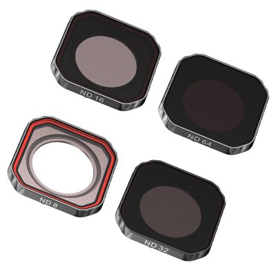 Quick Install ND Filter Set for Action Cameras, ND8-ND64 Scratch Lens Protector, for Sports/Drone Photography
