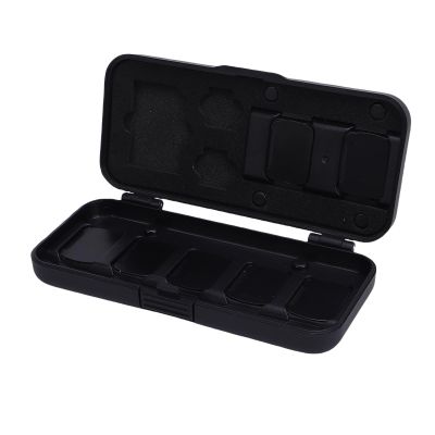 Gugxiom Lens Filter Case for Osmo 3 Accessories, 10 Slots Plastic Hard Filter Holder Pouch for SD, TF Card, Wide Angle Lens