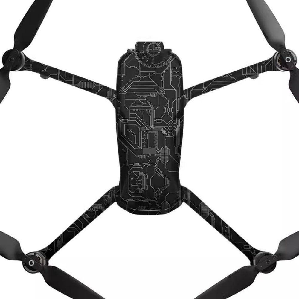 AIR3 Anti-Scratch Vinyl Wrap Film Decal Skin for DJI Air 3 Camera Body Accessories Protective Sticker Protector Coat (Circuit Titanium)