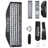 Godox Softbox UL-30x120 11.8"x47.2" Strip Softbox, Quick-Release Umbrella Design Bowens Mount with Grid & Deflector, for Rim Lighting & Product Photography view 1