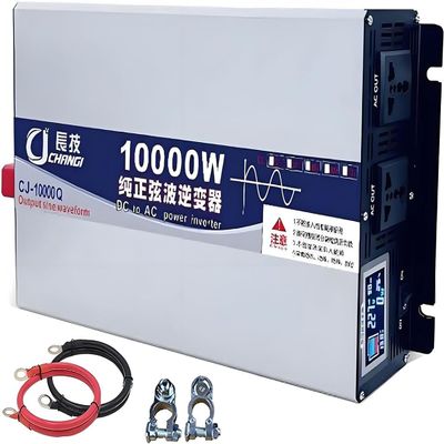 Upgraded High Power Pure Sine Wave Inverter 2200W/3000W/4000W/5000W/6000W/8000W/10000W/12000W/16000W Transformer 12V 24V 48V 60V 72V DC to 110V 220V 230V AC Car Voltage Converter(10000W,72Vto220V)