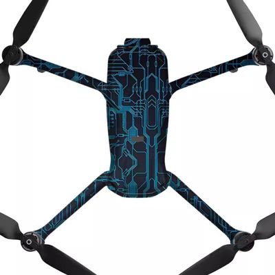 AIR3 Anti-Scratch Vinyl Wrap Film Decal Skin for DJI Air 3 Camera Body Accessories Protective Sticker Protector Coat (Circuit Blue)