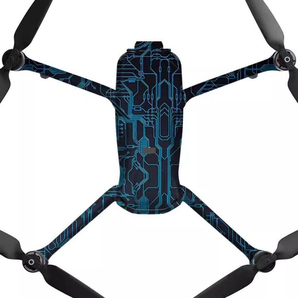 AIR3 Anti-Scratch Vinyl Wrap Film Decal Skin for DJI Air 3 Camera Body Accessories Protective Sticker Protector Coat (Circuit Blue)