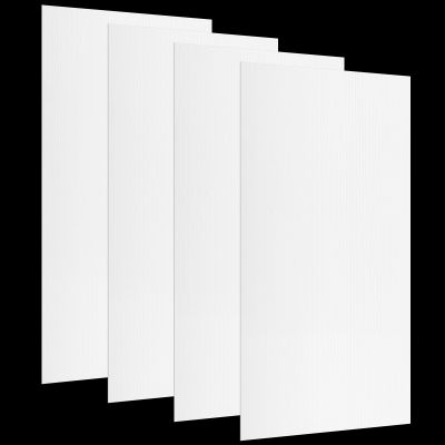 Pushglossy 4 Pack 22.5" x 46.5" x 0.2" Fluorescent Light Covers Close to Ceiling Lights Diffuser Panels Polycarbonate Lighting Sheets for Commercial Office Classroom Replacement (Milky White)