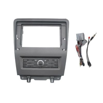 Car Car Radio Fascia 10Inch 2Din Stereo Panel Android DVD Frame with Wiring Harness Canbus for Ford for Mustang 2008-2013 Radio Frame