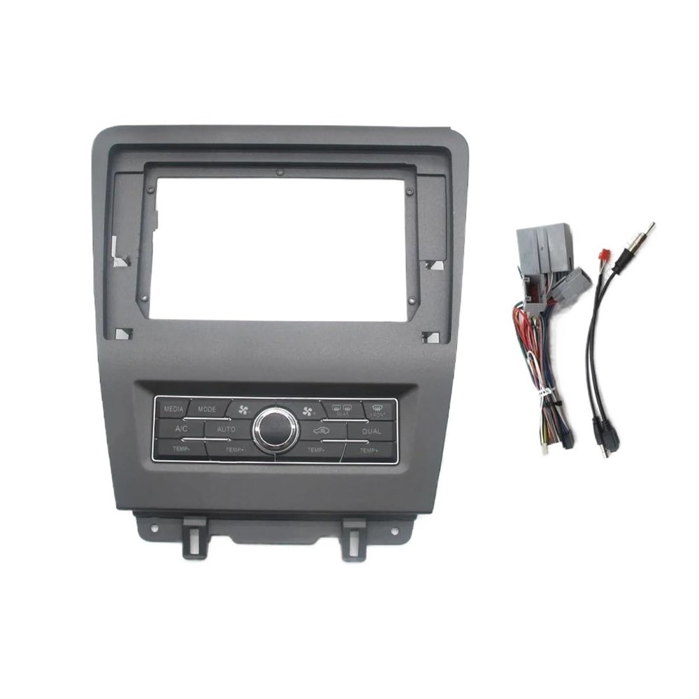 Car Car Radio Fascia 10Inch 2Din Stereo Panel Android DVD Frame with Wiring Harness Canbus for Ford for Mustang 2008-2013 Radio Frame