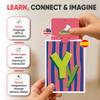 Kidrox Tiger-Ear Wired Toddler Headphones  85dB Volume Limited Headset with Adjustable Headband for Kids 17 Bilingual Alphabet Flash Cards  A-Z English/Spanish Learning Cards for Toddlers view 4