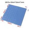 100 * 100 * 1mm Portable Thermal Insulation Pads, 10 * 10 * 1mm Small Grid Blue Conductive Silicone Sheet 1pc view 2