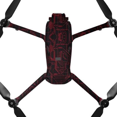 AIR3S Anti-Scratch Camera Vinyl Wrap Film Decal Skin for DJI Air 3S Body Accessories Protective Sticker Protector Coat (Circuit Red)