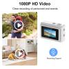 VBESTLIFE Mini Camera 1080P HD Video Recorder, Keychain Digital Camcorder with 0.96" HD Display, Portable Tiny Camera for Travel, Vlog (White) view 2