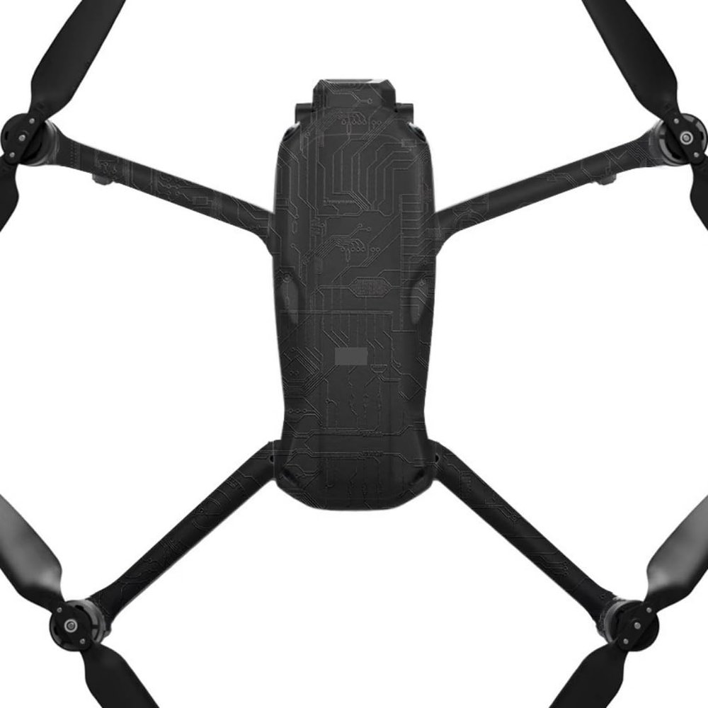 AIR3S Anti-Scratch Camera Vinyl Wrap Film Decal Skin for DJI Air 3S Body Accessories Protective Sticker Protector Coat (Circuit Black)