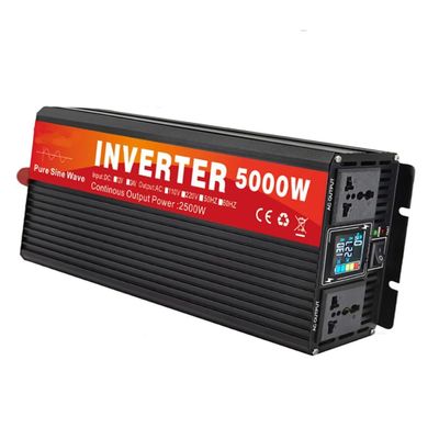 12v to 110v 60hz,2500W Split Phase Pure Sine Wave Inverter, 12V/24V/48V/60V/72V DC to 110/220V AC Converter5000w Peak Car Power Inverter Charger for Rvs, Campers, Solar Systems