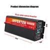 12v to 110v 60hz,2500W Split Phase Pure Sine Wave Inverter, 12V/24V/48V/60V/72V DC to 110/220V AC Converter5000w Peak Car Power Inverter Charger for Rvs, Campers, Solar Systems view 3