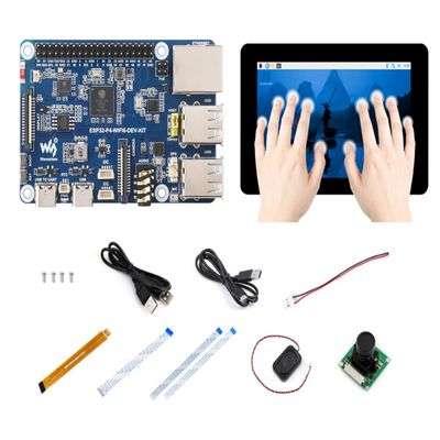AI ESP32-P4-WIFI6-DEV-KIT Dev Board, Based On ESP32-P4 and ESP32-C6, Supports Wi-Fi 6, Bluetooth 5 / BLE 5, Supports AI Speech Interaction, with Camera, Speaker, 7inch DSI Touchscreen,14 Items