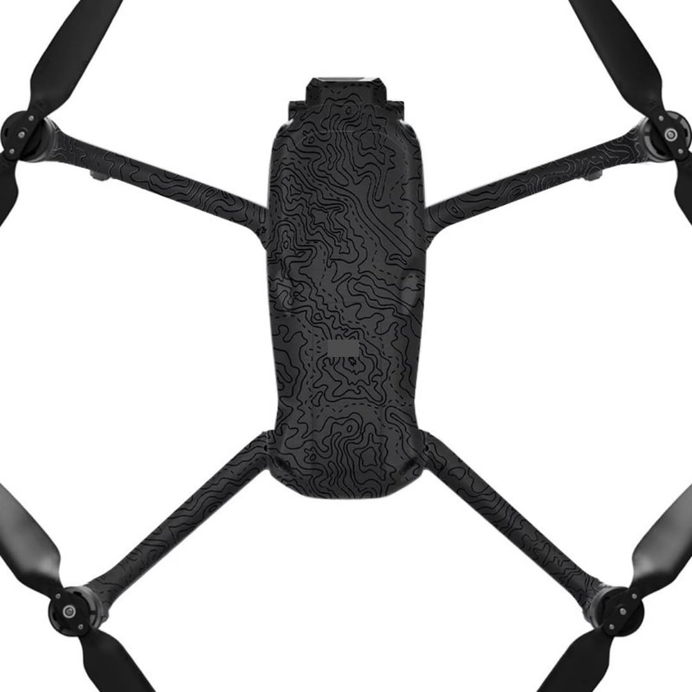 AIR3S Anti-Scratch Camera Vinyl Wrap Film Decal Skin for DJI Air 3S Body Accessories Protective Sticker Protector Coat (Contour Black Glossy)
