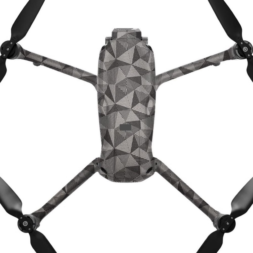 AIR3S Anti-Scratch Camera Vinyl Wrap Film Decal Skin for DJI Air 3S Body Accessories Protective Sticker Protector Coat (Triangle Titanium)