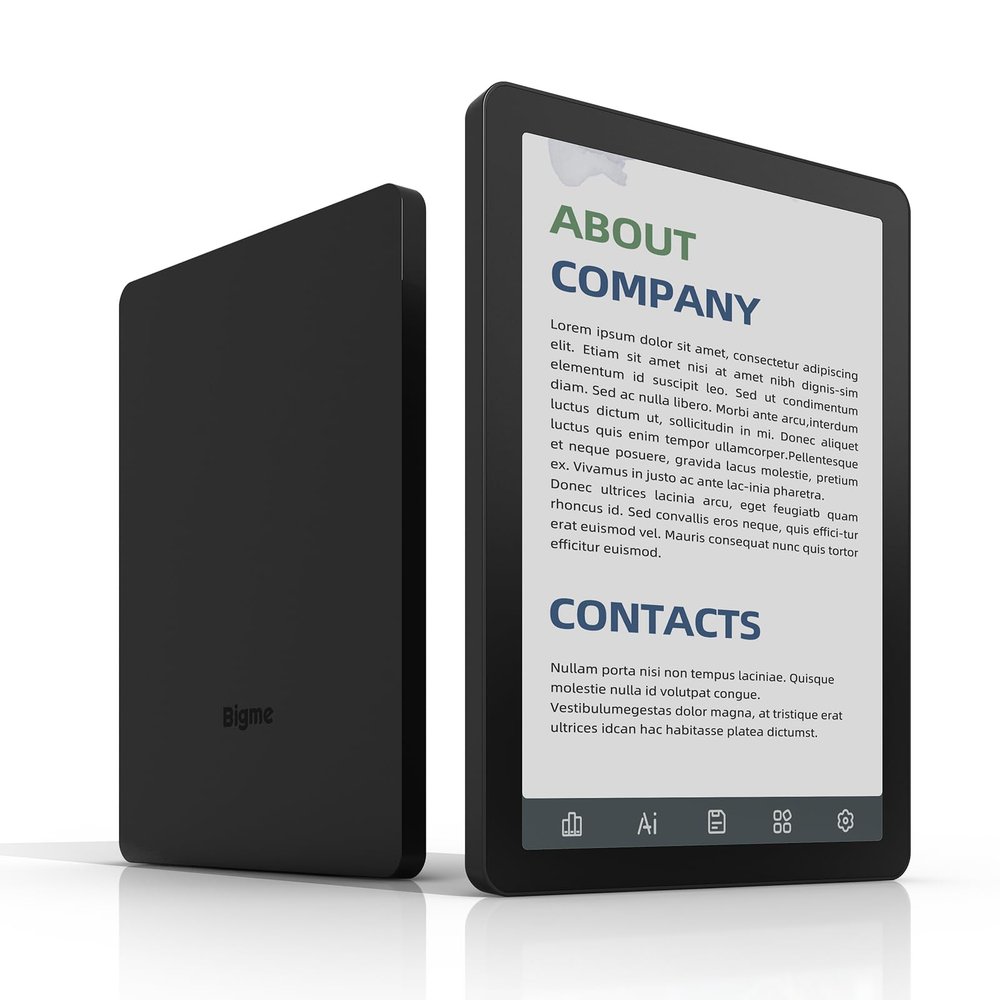 Bigme B6 Color Ebook Reader, 6 Inch E-Paper Tablet, 4GB+64GB Storage, Android 14, Black