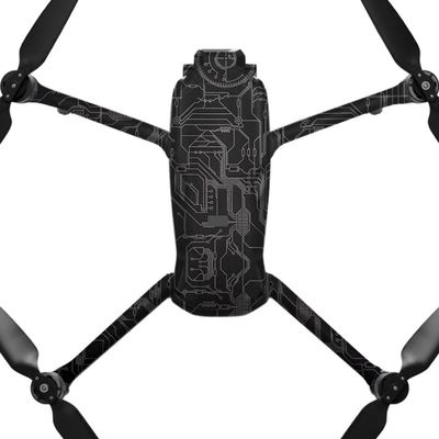 AIR3S Anti-Scratch Camera Vinyl Wrap Film Decal Skin for DJI Air 3S Body Accessories Protective Sticker Protector Coat (Circuit Titanium)