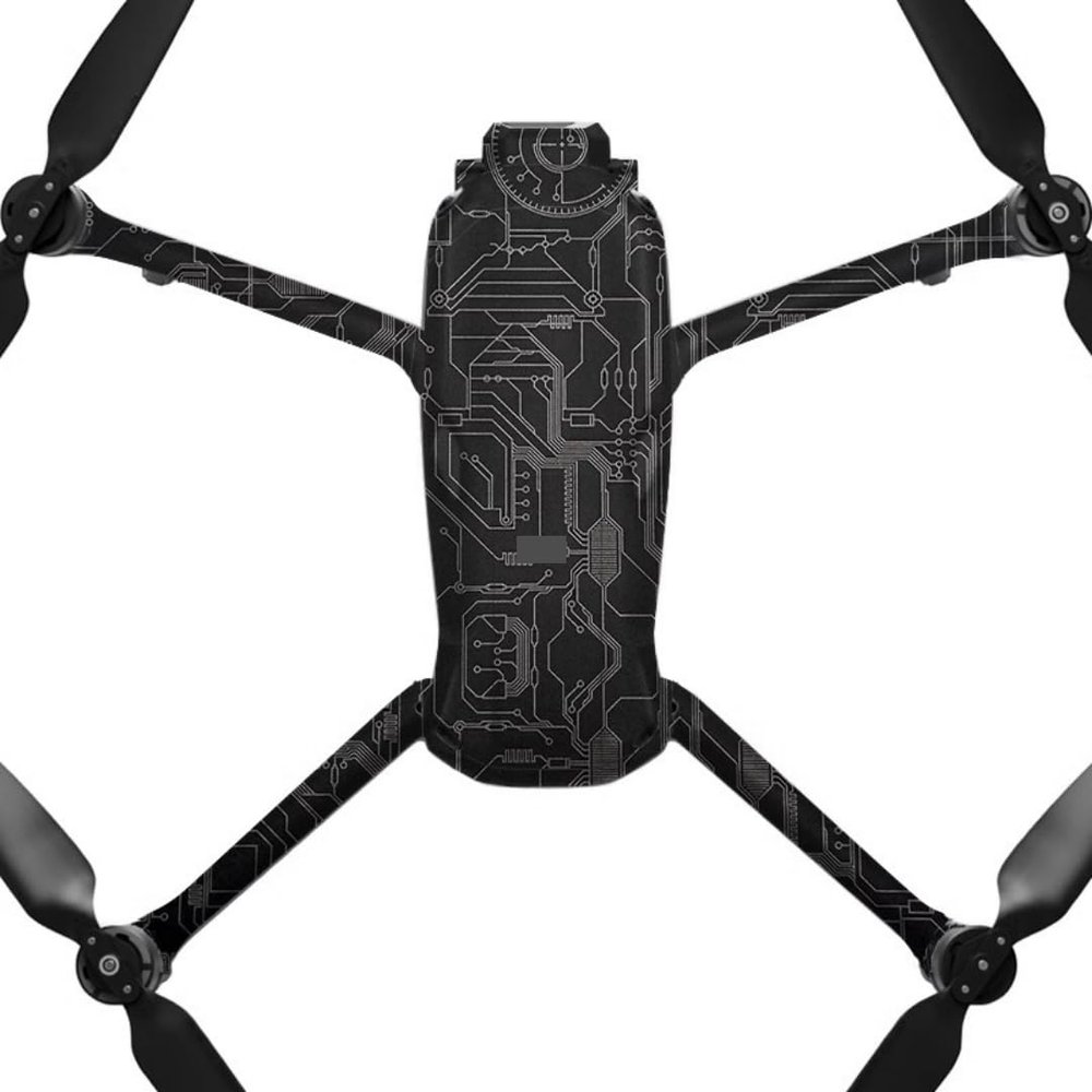 AIR3S Anti-Scratch Camera Vinyl Wrap Film Decal Skin for DJI Air 3S Body Accessories Protective Sticker Protector Coat (Circuit Titanium)