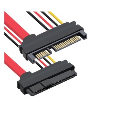 HYAGBCOP 0.1m 0.5m SATA Adapter 7+15P Extension Cord SFF-8482 SAS29pin to SATA 22Pin Hard Disk Connected to Motherboard(0.5m)