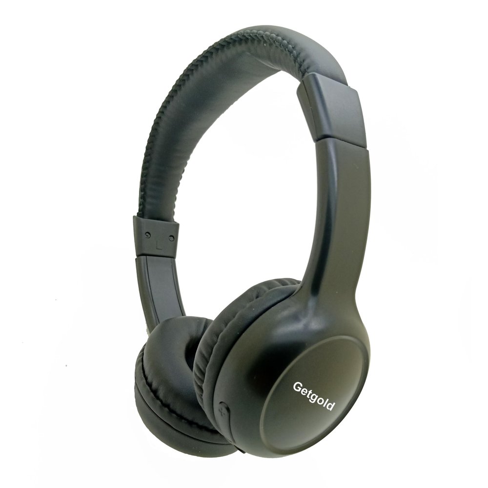 Getgold Kids Wireless Headphones, Over-Ear Design with Bluetooth 5.0, Adjustable Over-Ear Design, Available in Blue, Black, Pink (Black)