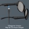 ASHATA Headphone Sunglasses, Dual Speakers HD Microphone U V400 Lenses, with Touch Control Voice Assistant, for Men Women view 3