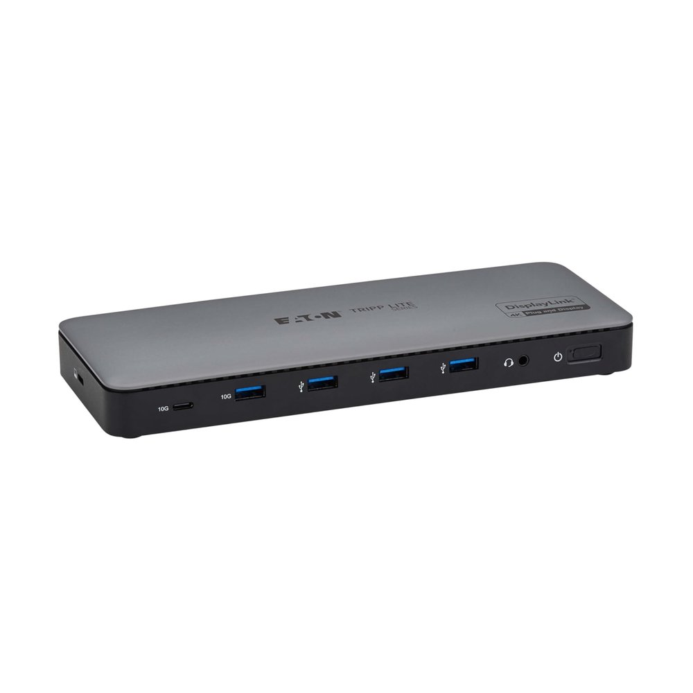 Eaton Tripp Lite Series USB C Laptop Docking Station 3 Monitors - 4K HDMI or DisplayPort, USB 3.2 Gen 2, 2.5Gb Ethernet, 100W PD USB-C Charging, and 3.5mm Headphone Ports (U442-DOCK24DL3A)