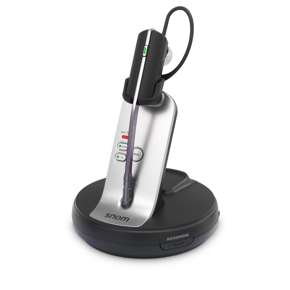 A170 Wireless DECT Headset for Snom Phones  Lightweight, Noise-Canceling Microphone, Broadband Audio, 25m Wireless Range, Comfortable Fit