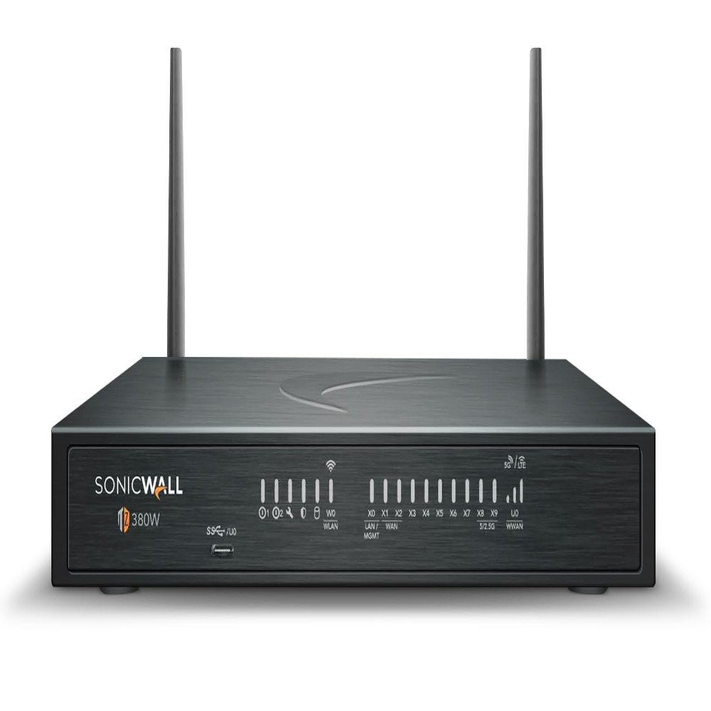 SonicWall TZ380W - Secure Upgrade - 2-Year Advanced Edition (03-SSC-7442) - Next-Generation Firewall with 2YR Advanced Protection Service Suite - 1.5 Gbps Throughput, 1 Gbps Threat Prevention