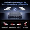 Starlink Gen 3/Mini Ethernet Adapter Multi Ports Starlink Mini Ethernet Cable Network Adaptor 4 RJ45 Outputs Simultaneously Up to 1 Gbps view 2